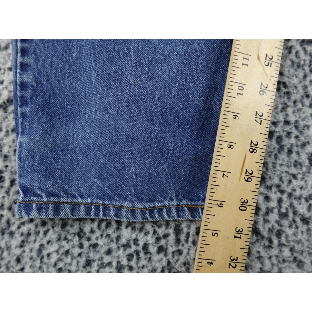 Levi's 550‎ Relaxed Fit Tapered Leg Jeans Mens 42x32 Blue Denim Distressed Work
